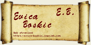 Evica Boškić vizit kartica